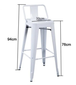 metal counter chair size