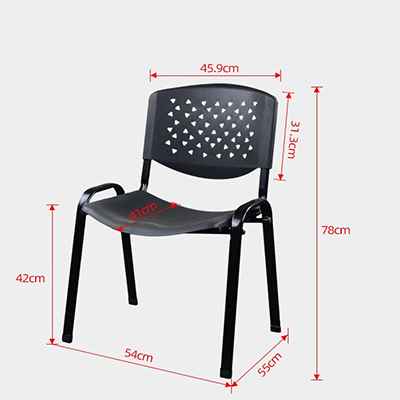 plastic training chair size